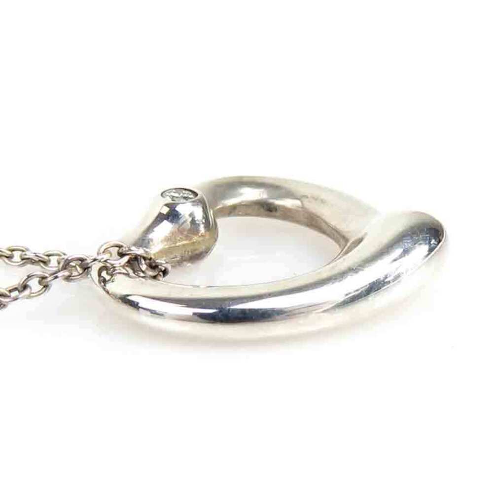 Tiffany Co Open Heart Necklace Diamond Sterling Silver